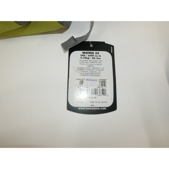 Lowe Alpine Matrix 24 Hiking Pack with Flow Zone Back Camping Green Backpack - Picture 5 of 13